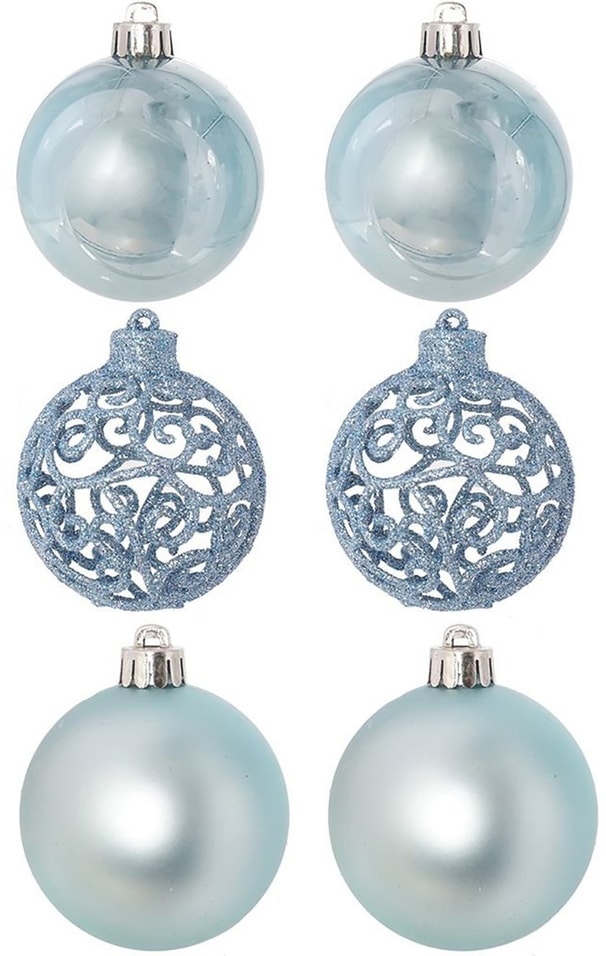 Набор елочных шаров Жемчужная сказка 6см 6штс доставкой!