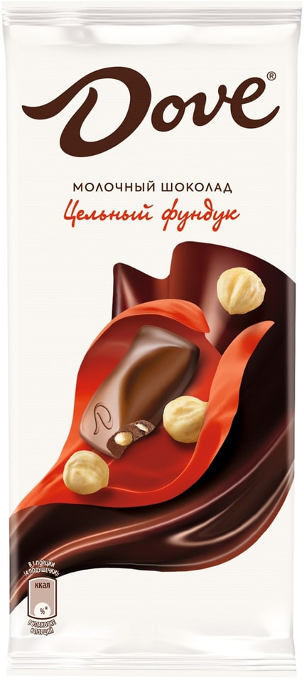 Шоколад Dove Молочный с Цельным Фундуком 90гс доставкой 198₽