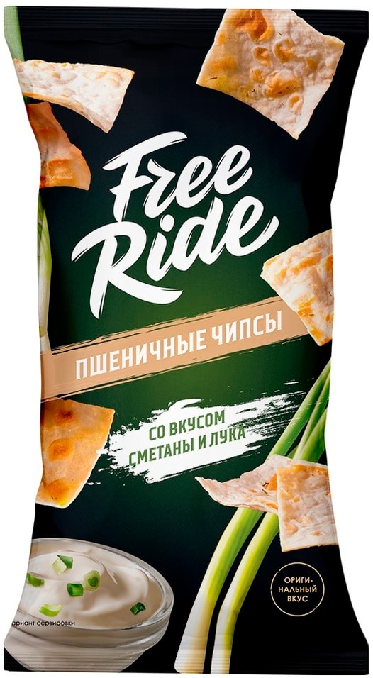 Чипсы Free Ride пшеничные со вкусом сметаны и лука 50г от Vprok.ru