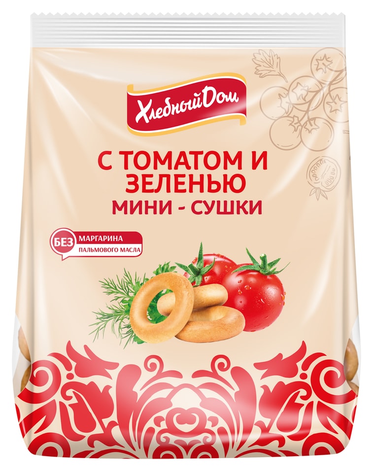 Мини-сушки Хлебный Дом Томат и зелень 180гс доставкой 68₽