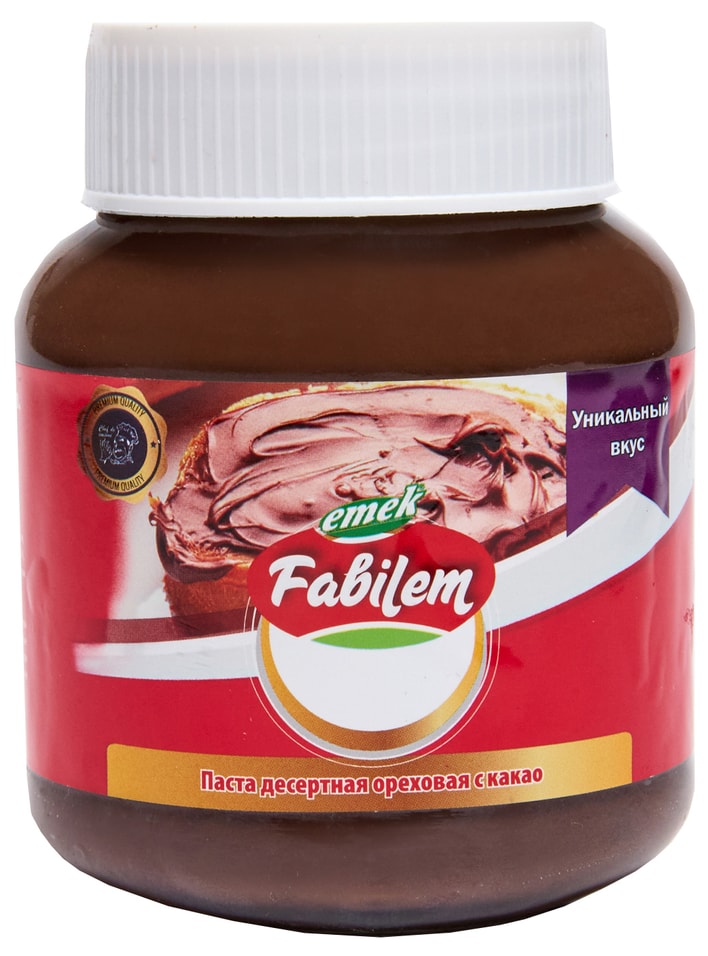Паста Fabilem десертная ореховая с какао 350г