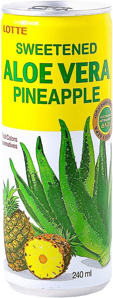 Напиток Lotte Aloe Vera Ананас с мякотью алоэ 240мл