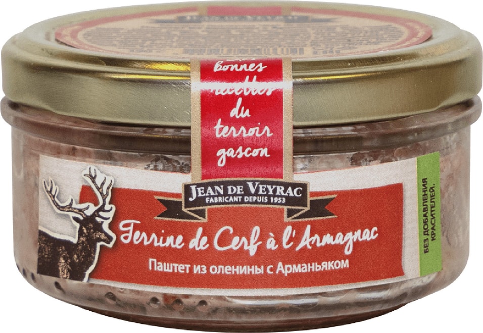 Паштет Jean de Veyrac из оленины с Арманьяком 130г