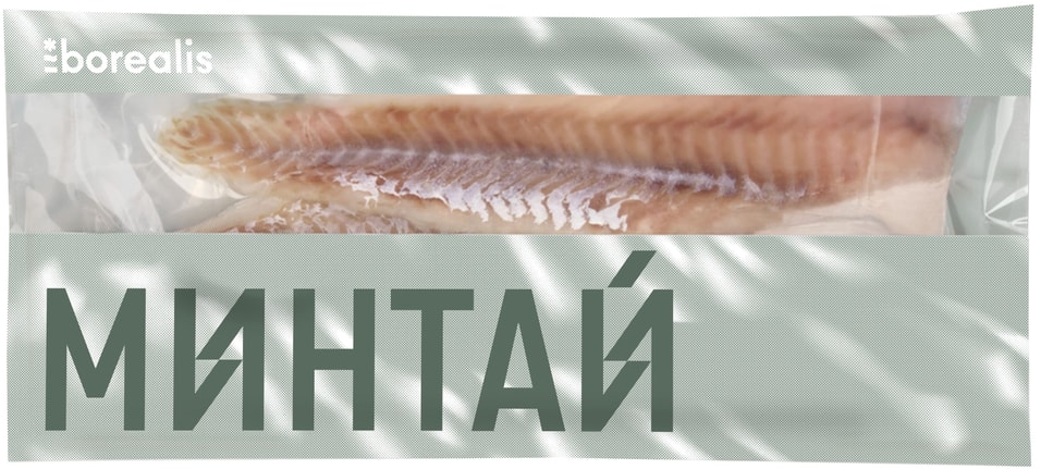 Минтай Borealis Тихоокеанский филе без кожи замороженное 650г