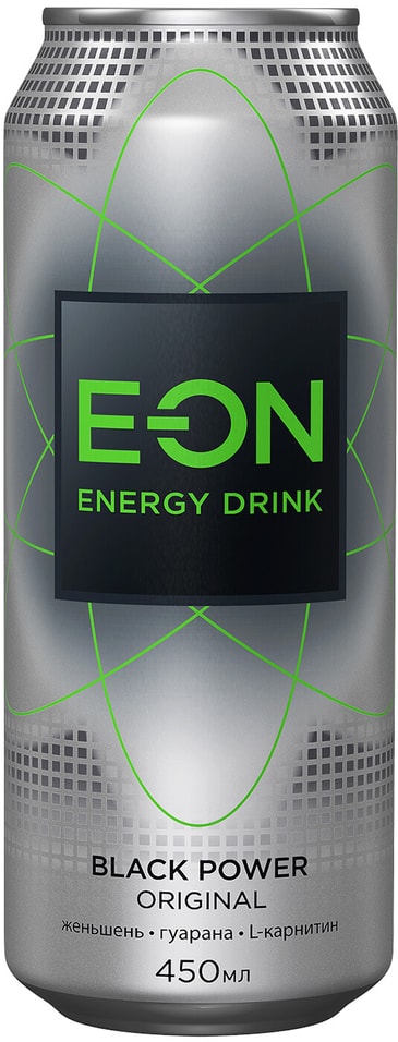 Напиток E-ON Black Power Original энергетический 450мл от Vprok.ru