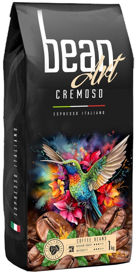 Кофе в зернах Bean Art Cremoso 1кг. Доставим до двери!