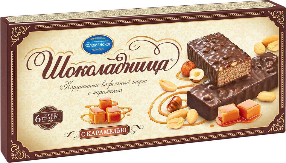 Торт Коломенское Вафельный с карамелью 180г от Vprok.ru