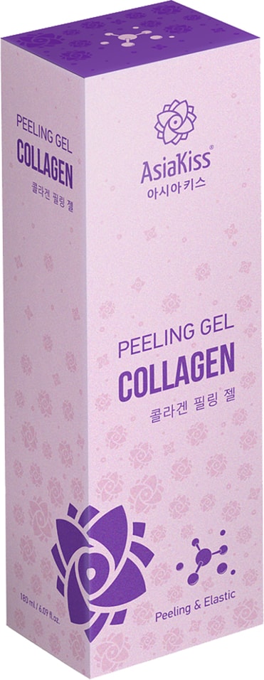 Пилинг-гель для лица AsiaKiss collagen peeling gel с коллагеном 180мл