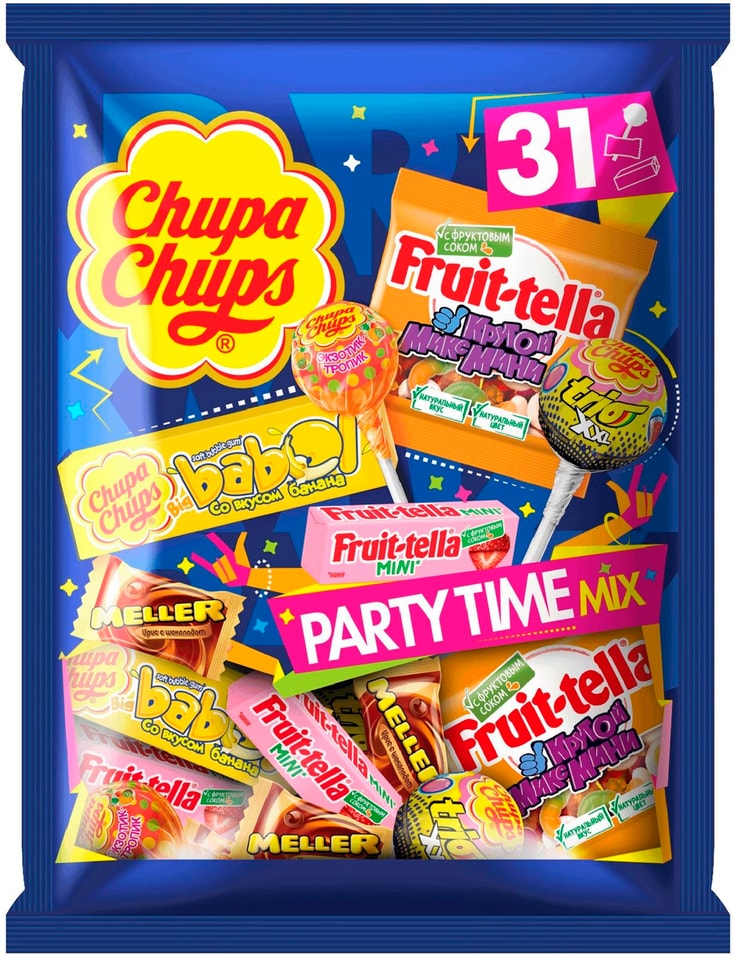 Набор кондитерских изделий Chupa Chups Party Time Mix 406г 690₽