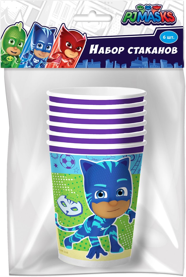 Набор бумажных стаканов ND Play Герои в масках 250мл 6шт от Vprok.ru