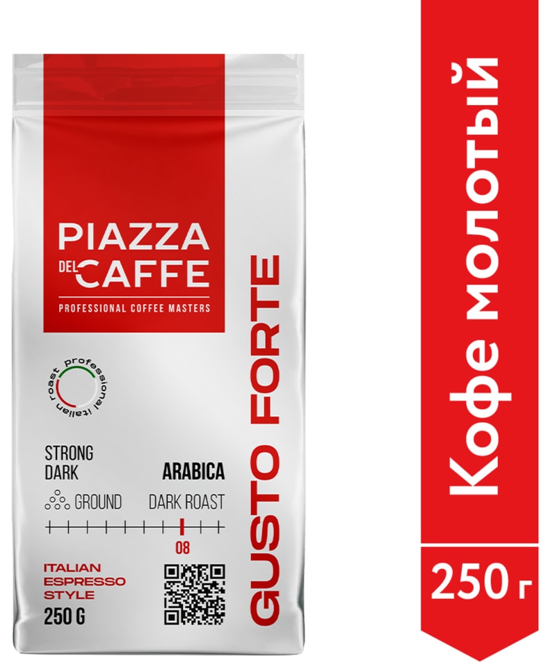 Кофе молотый Piazza del Caffe Gusto Forte 250г