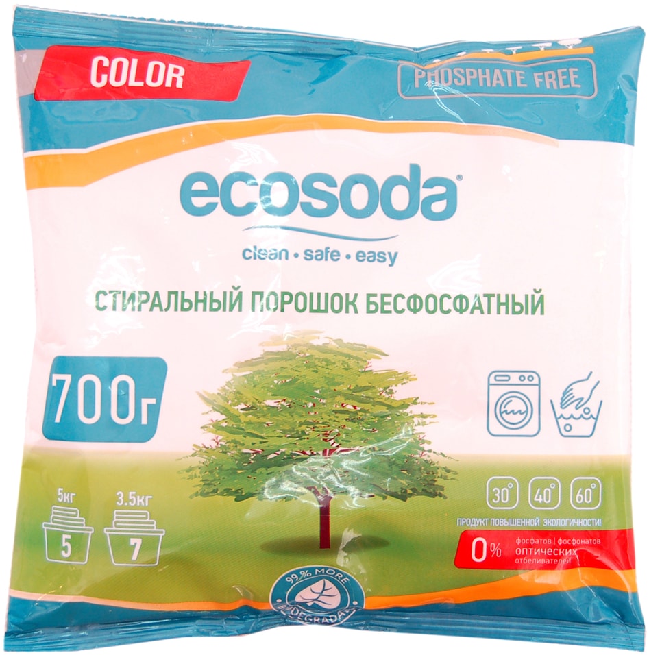 Стиральный порошок Ecosoda Color 1кг