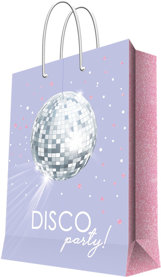 Пакет подарочный Magic Pack Disco party 17.8*22.9*9.8см от Vprok.ru