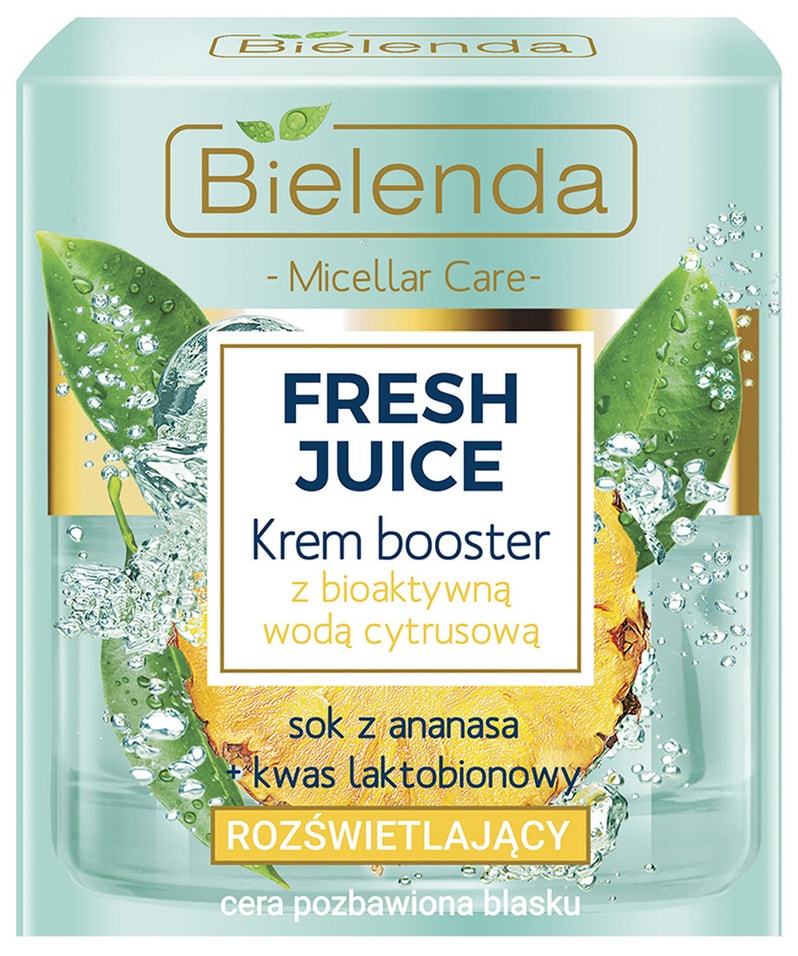 Крем для лица Bielenda Fresh Juice Ананас увлажняющий с биоактивной цитрусовой водой 50мл