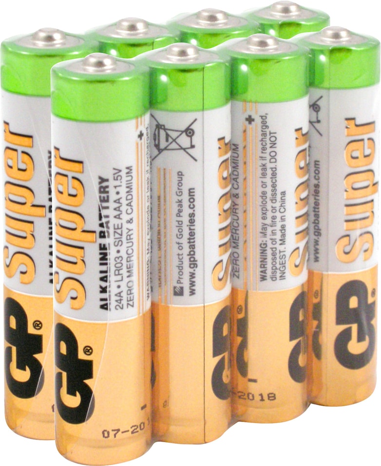 Батарейки GP Super 24A RS-2SB4 ААА 1.5В 4шт (упаковка 3 шт.)