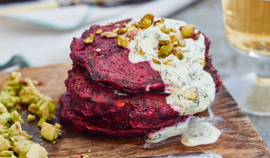 Свекольные оладьи